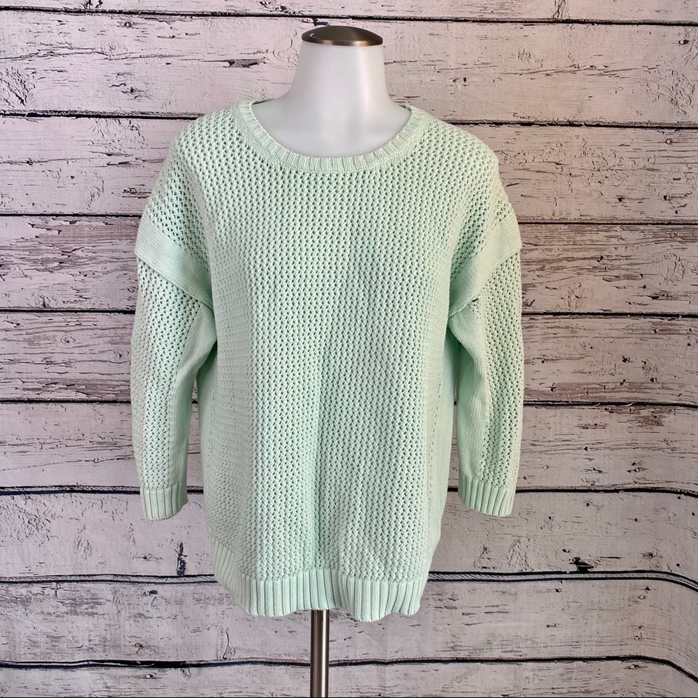 Mint green J Crew sweater